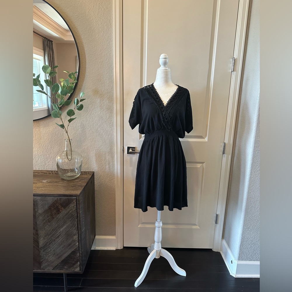 Davi and Dani dress with cute details on the chest, arms and fabulous back!